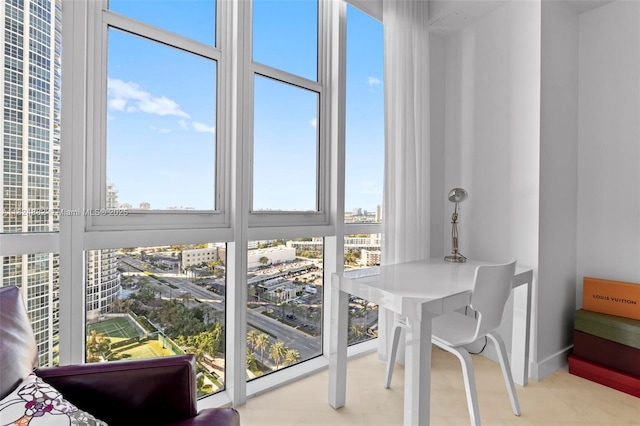 18201 Collins Ave Unit 201A, Sunny Isles Beach, FL 33160 - sunroom / solarium featuring a view of city