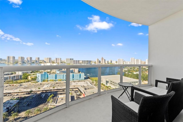 18201 Collins Ave Unit 201A, Sunny Isles Beach, FL 33160 - balcony with a view of skyline and a water view