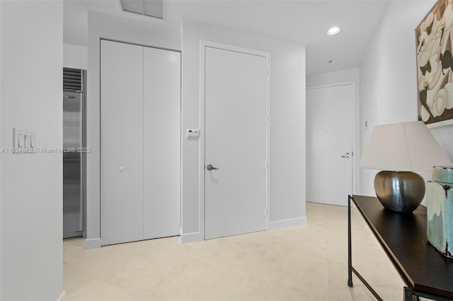 18201 Collins Ave Unit 201A, Sunny Isles Beach, FL 33160 - hallway featuring recessed lighting