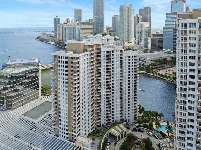 701 Brickell Key Blvd Unit 1605, Miami, FL 33131 - bird's eye view of skyline and a large body of water