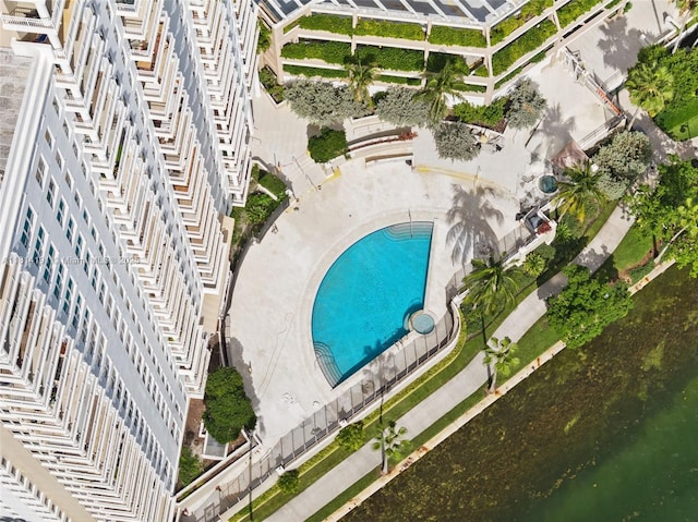 701 Brickell Key Blvd Unit 1605, Miami, FL 33131 - aerial overview of property's location featuring a pool