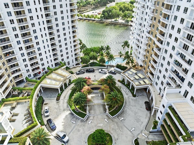 701 Brickell Key Blvd Unit 1605, Miami, FL 33131 - bird's eye view of a nearby body of water and a pool