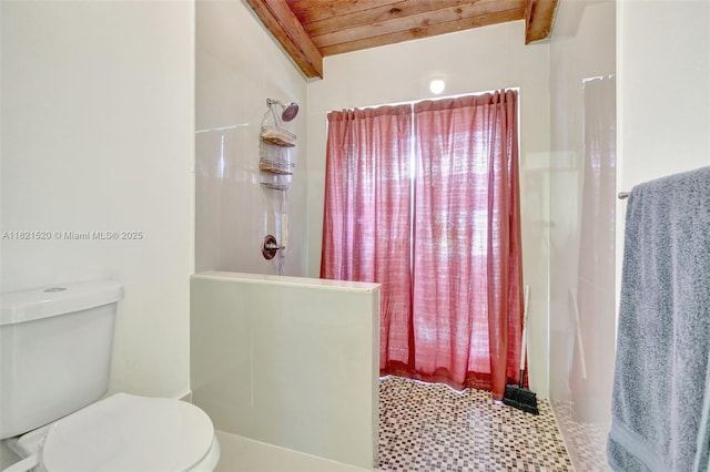 1600 SW 72nd Ave, Plantation, FL 33317 - bathroom with wood ceiling and walk in shower