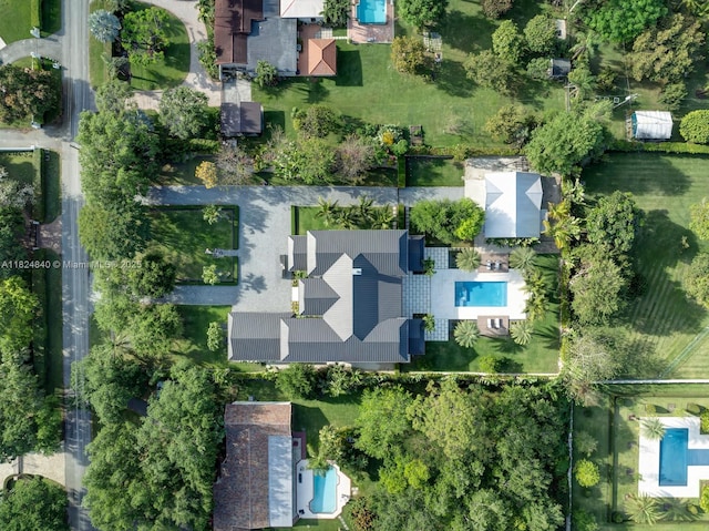 6790 SW 72nd Ct, Miami, FL 33143 - bird's eye view of a pool area