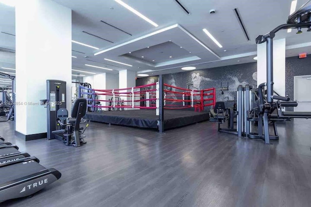 851 NE 1st Ave Unit 503, Miami, FL 33132 - gym with wood finished floors