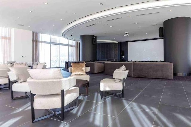 851 NE 1st Ave Unit 503, Miami, FL 33132 - building lobby with a wall of windows and recessed lighting