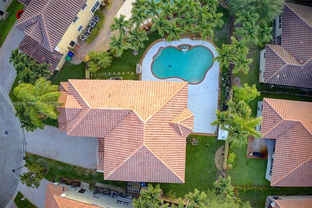 3610 SW 167th Ter, Miramar, FL 33027 - view from above of property with a pool