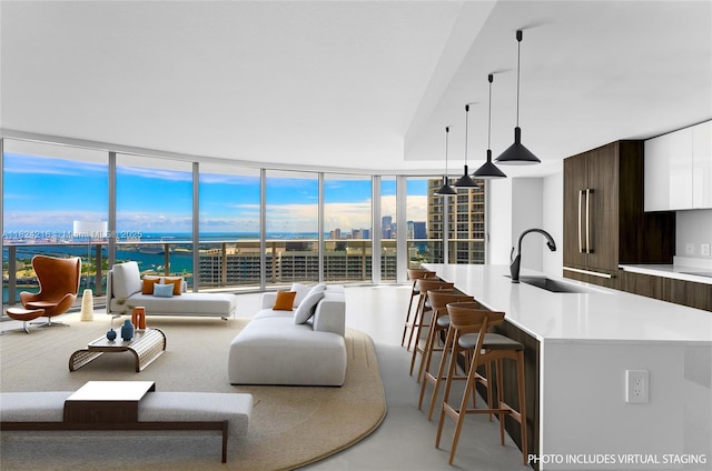 488 NE 18th St Unit 4112, Miami, FL 33132 - living room with expansive windows
