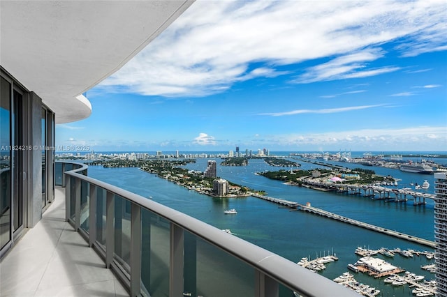 488 NE 18th St Unit 4112, Miami, FL 33132 - balcony with view of marina, a water view, and a view of city