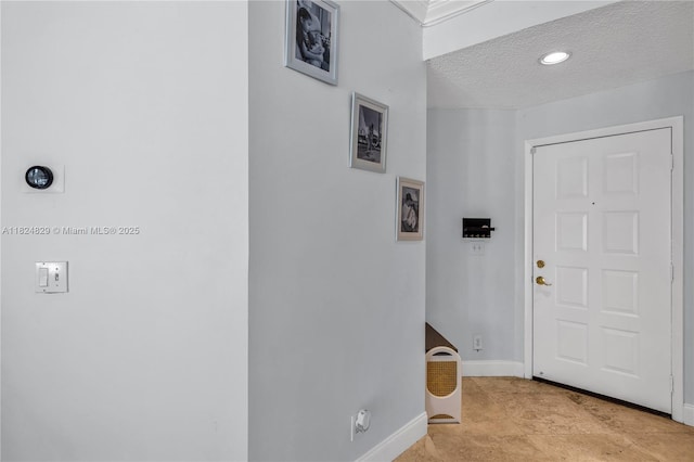 20709 NW 1st St, Pembroke Pines, FL 33029 - entryway with baseboards and a textured ceiling