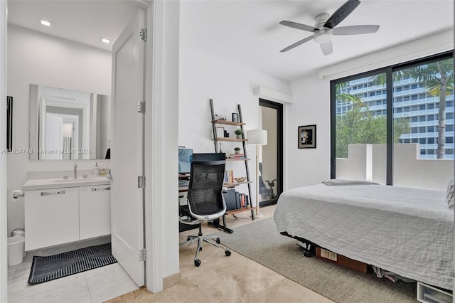 718 Valencia Ave Unit 204, Coral Gables, FL 33134 - bedroom featuring a desk and ensuite bathroom