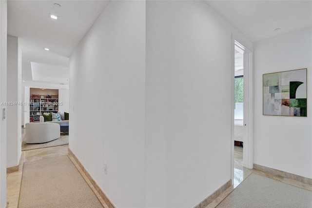 718 Valencia Ave Unit 204, Coral Gables, FL 33134 - hallway featuring baseboards and light tile patterned floors