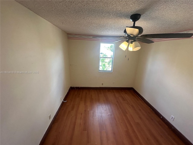 2660 Huron Way, Miramar, FL 33025 - unfurnished room with a textured ceiling, wood finished floors, and a ceiling fan