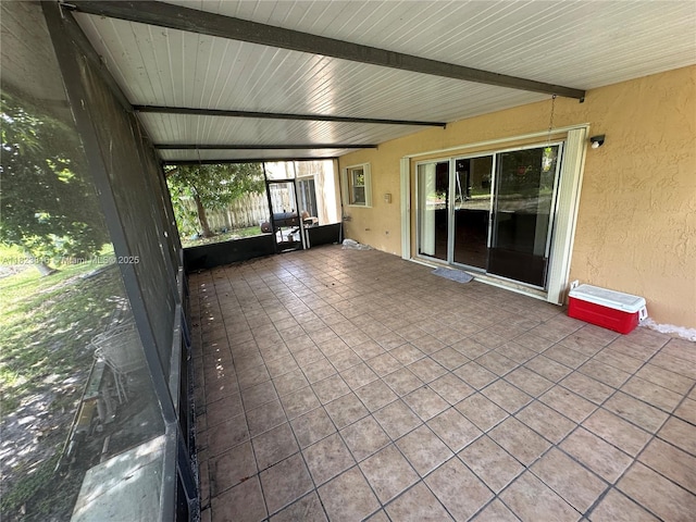 2660 Huron Way, Miramar, FL 33025 - unfurnished sunroom featuring beam ceiling