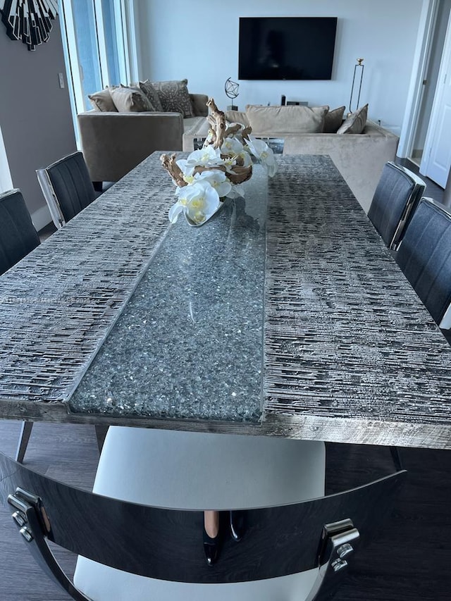 60 SW 13th St Unit 4607, Miami, FL 33130 - dining room with wood finished floors