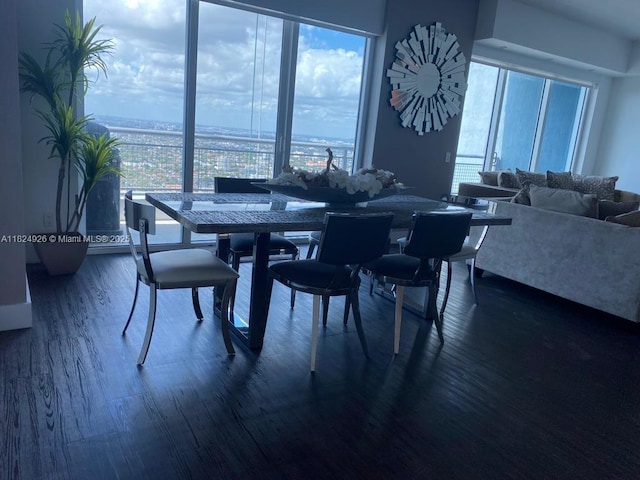 60 SW 13th St Unit 4607, Miami, FL 33130 - dining space featuring dark wood finished floors