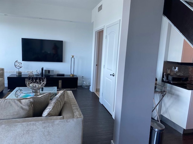 60 SW 13th St Unit 4607, Miami, FL 33130 - living area featuring dark wood-type flooring