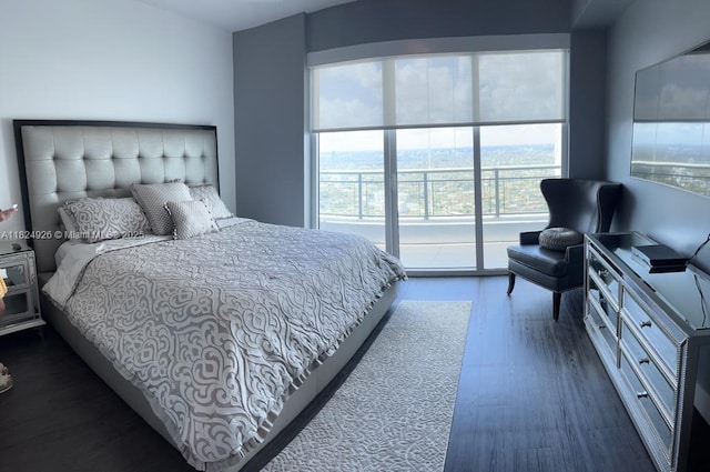60 SW 13th St Unit 4607, Miami, FL 33130 - bedroom with dark wood finished floors and access to exterior