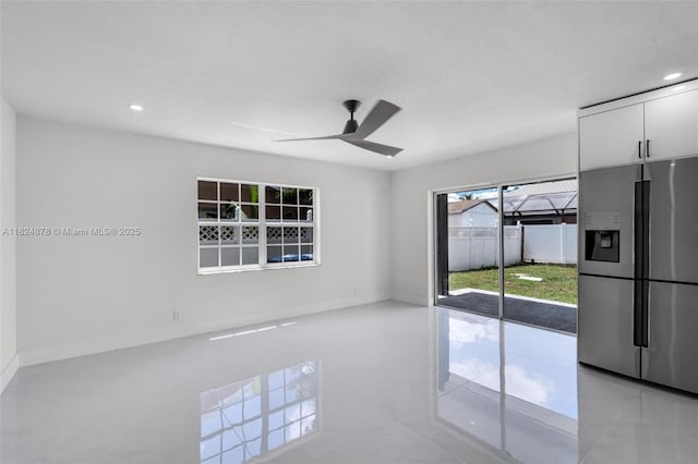 7441 NW 38th Ct, Lauderhill, FL 33319 - unfurnished room with a ceiling fan, recessed lighting, and light tile patterned flooring