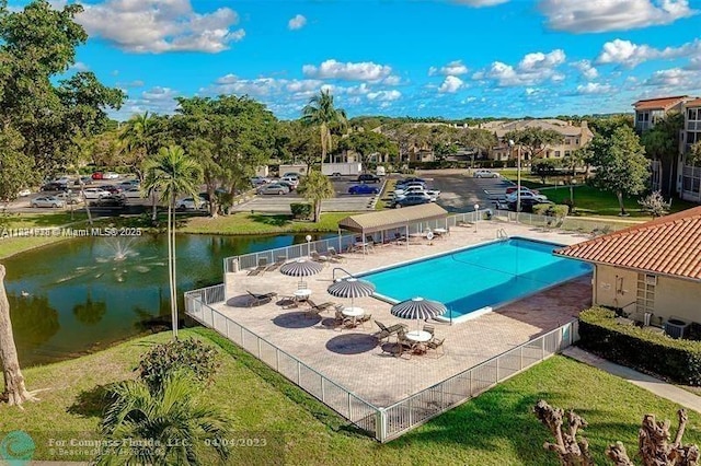 1820 SW 81st Ave Unit 3305, North Lauderdale, FL 33068 - community pool featuring a water view and a patio