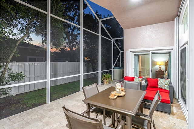 14295 NW 18th Pl, Pembroke Pines, FL 33028 - sunroom featuring outdoor dining space