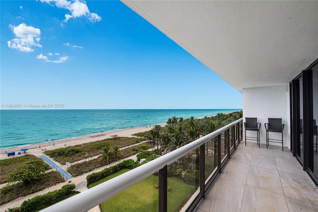9455 Collins Ave Unit 809, Surfside, FL 33154 - balcony featuring view of water and beach