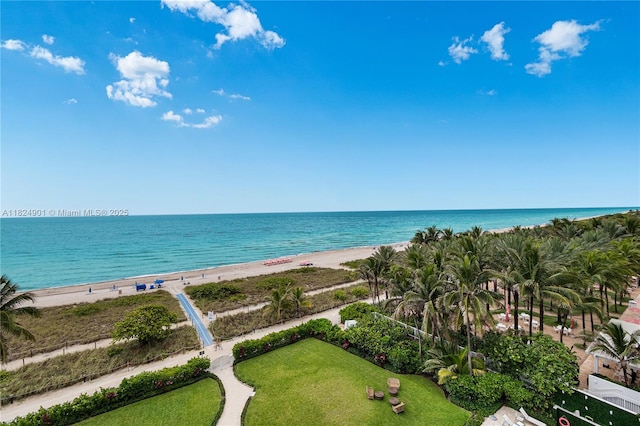 9455 Collins Ave Unit 809, Surfside, FL 33154 - water view featuring nearby beach