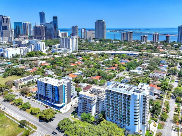 280 SW 20th Rd Unit 904, Miami, FL 33129 - drone / aerial view of a nearby body of water and city skyline