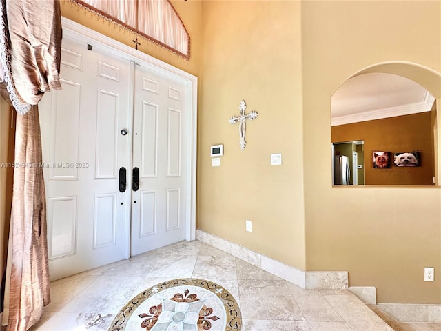 11360 NW 48th Ter, Doral, FL 33178 - entrance foyer with crown molding and arched walkways