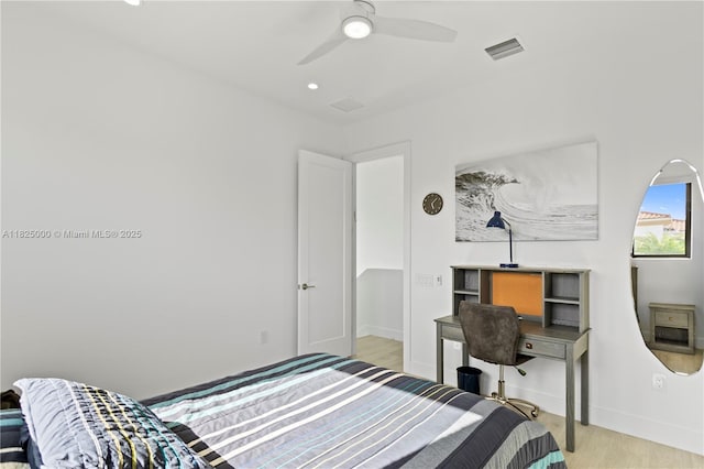 5840 E Brookfield Cir E, Hollywood, FL 33312 - bedroom with a ceiling fan and wood finished floors