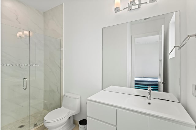 5840 E Brookfield Cir E, Hollywood, FL 33312 - bathroom with vanity, a marble finish shower, and ensuite bathroom