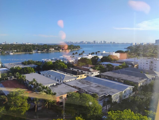 6900 Bay Dr Unit 11K, Miami Beach, FL 33141 - drone / aerial view of skyline and a nearby body of water