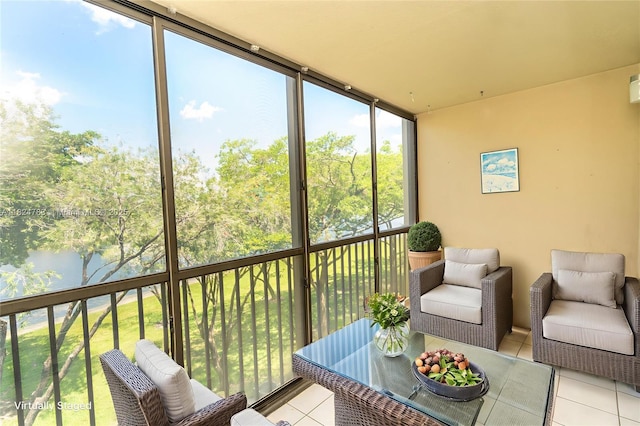 901 SW 141st Ave Unit 303M, Pembroke Pines, FL 33027 - sunroom with outdoor lounge area and a water view
