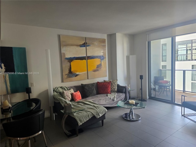 1600 NE 1st Ave Unit 3017, Miami, FL 33132 - living room featuring tile patterned floors