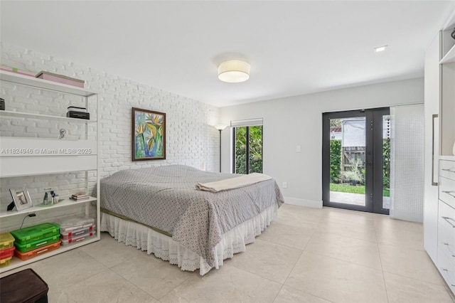 441 SW 27th Rd, Miami, FL 33129 - bedroom with access to exterior and tile patterned flooring