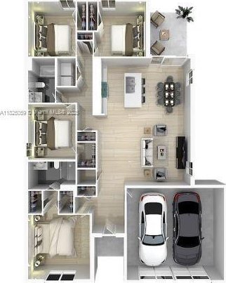 899 Brickell St SE, Palm Bay, FL 32909 - view of floor plan / room layout