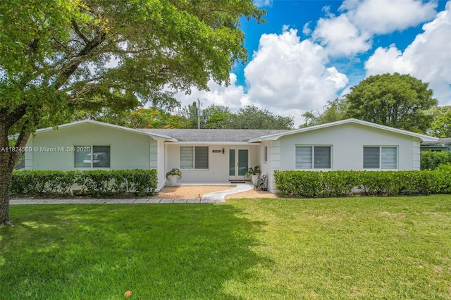 17460 SW 85th Ave, Palmetto Bay, FL 33157 - ranch-style house featuring a front lawn and stucco siding