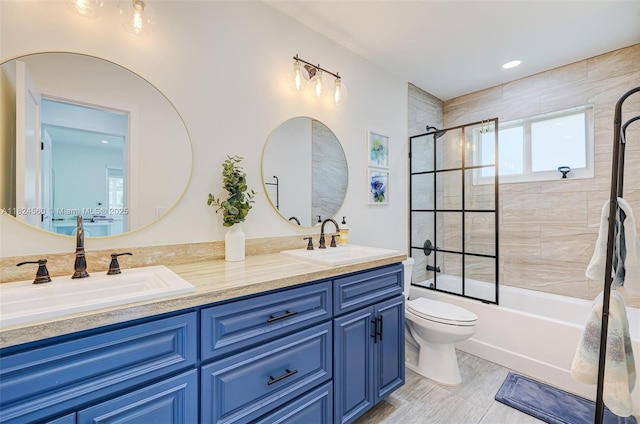 17460 SW 85th Ave, Palmetto Bay, FL 33157 - bathroom with double vanity and tub / shower combination