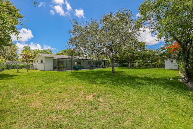 17460 SW 85th Ave, Palmetto Bay, FL 33157 - view of yard featuring a storage shed