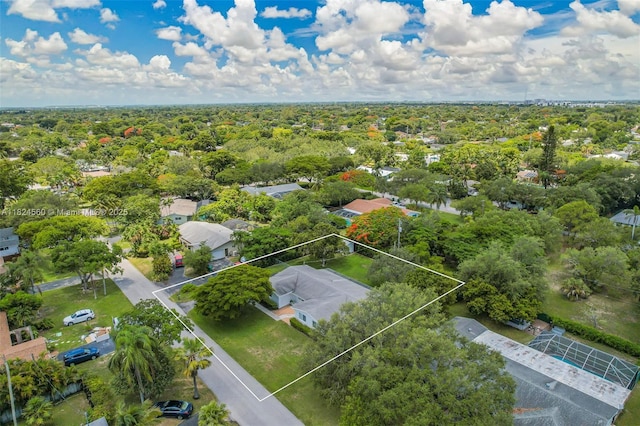 17460 SW 85th Ave, Palmetto Bay, FL 33157 - aerial view of property and surrounding area with property boundaries highlighted