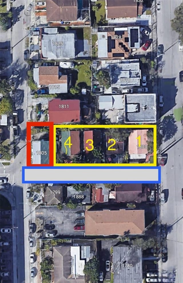 1800 SW 3rd St # B, Miami, FL 33135 - map / location with property parcel outlined