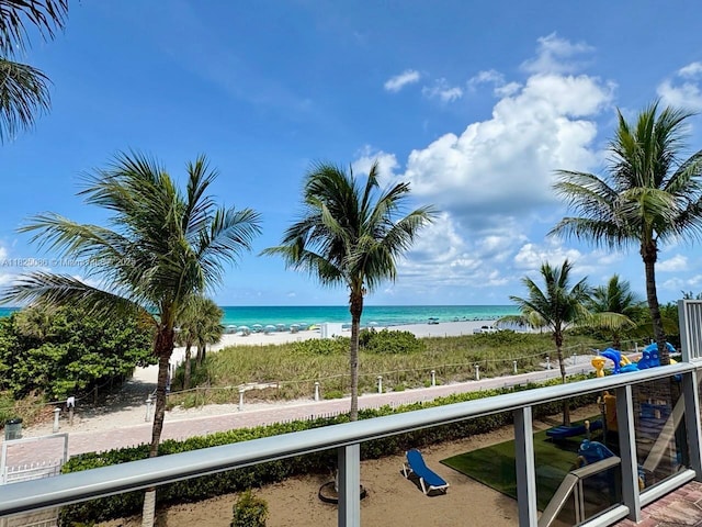 6039 Collins Ave Unit 923, Miami Beach, FL 33140 - water view featuring local beach