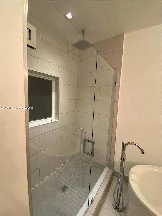 9181 NW 33rd St Unit 9181, Doral, FL 33172 - full bathroom featuring a stall shower and tile patterned flooring