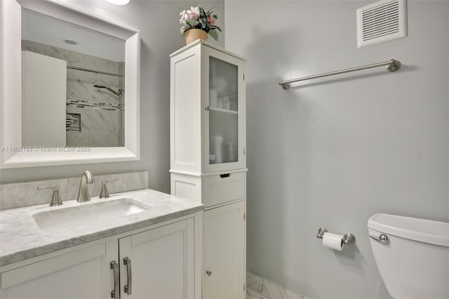 453 Lakewood Cir Unit A, Margate, FL 33063 - full bathroom featuring marble look tiles, vanity, and a shower