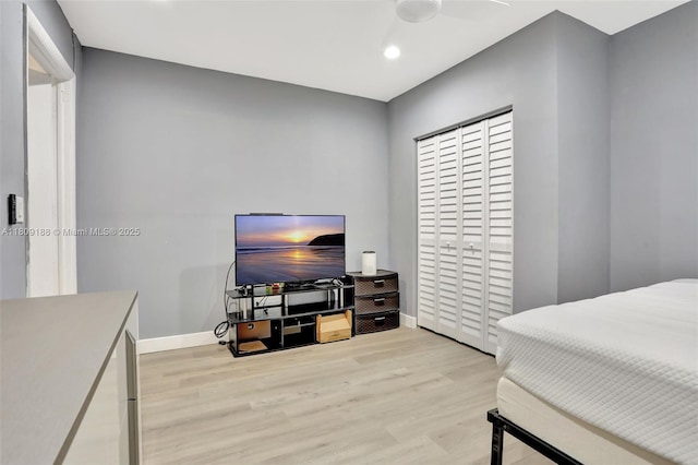 453 Lakewood Cir Unit A, Margate, FL 33063 - bedroom with light wood finished floors and recessed lighting