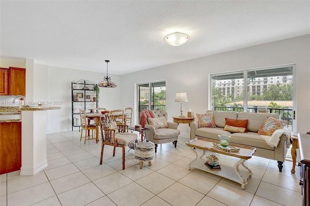 322 Madeira Ave Unit 402, Coral Gables, FL 33134 - living room with light tile patterned flooring