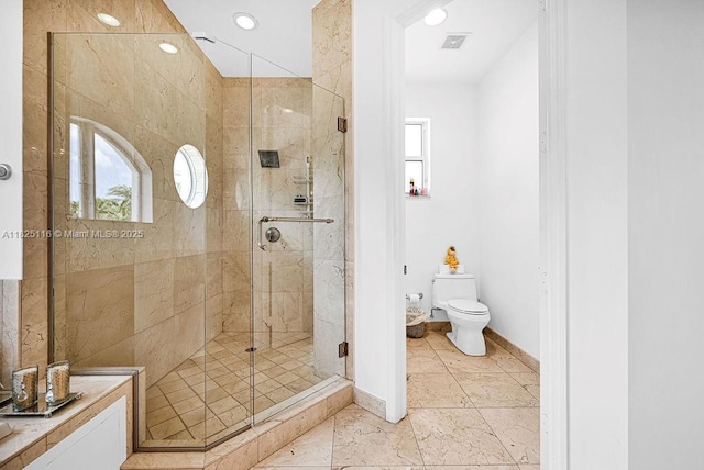 3521 Forest View Cir, Dania Beach, FL 33312 - bathroom with a stall shower and recessed lighting