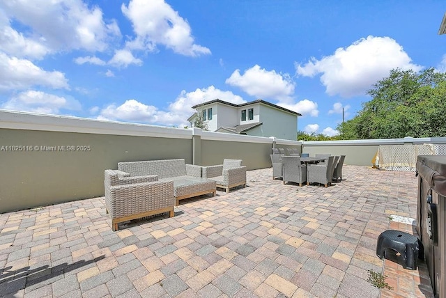 3521 Forest View Cir, Dania Beach, FL 33312 - view of patio with outdoor dining space and outdoor lounge area