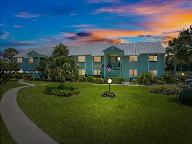 5725 Pelican Pointe, Sebastian, FL 32958 - beach home featuring a lawn and a metal roof