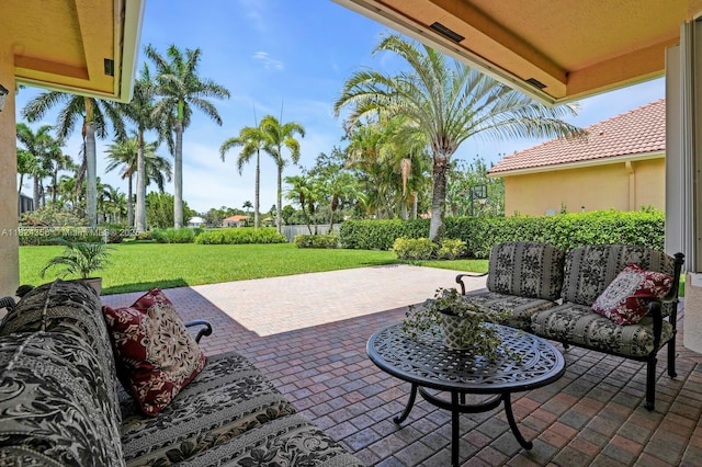 819 SW Bromelia Ter, Stuart, FL 34997 - view of patio / terrace with outdoor lounge area